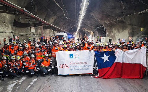 Chuquicamata Subterránea alcanzó 40 de dotación femenina en sus operaciones